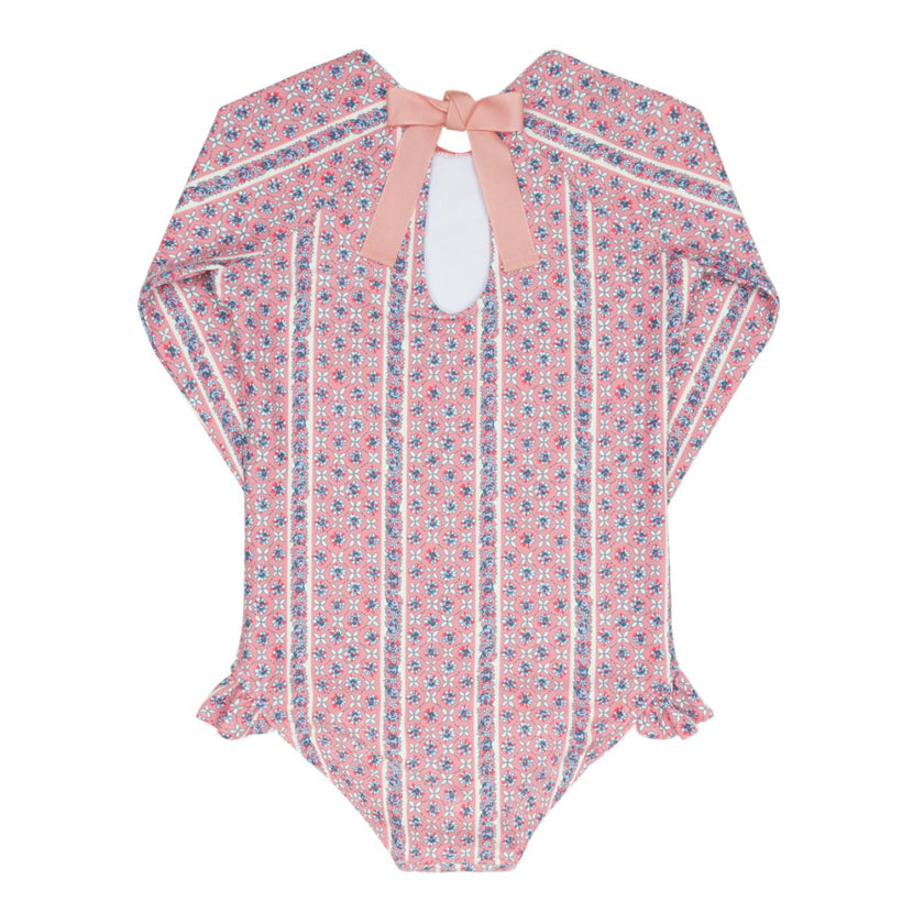 girls rosa vine rashguard one piece