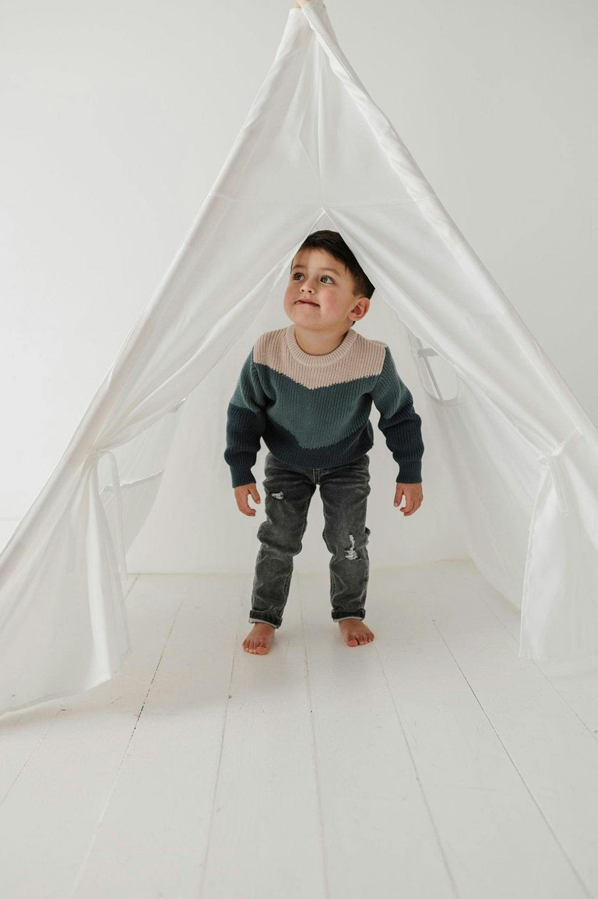 Boy's Colorblock Knit Sweater