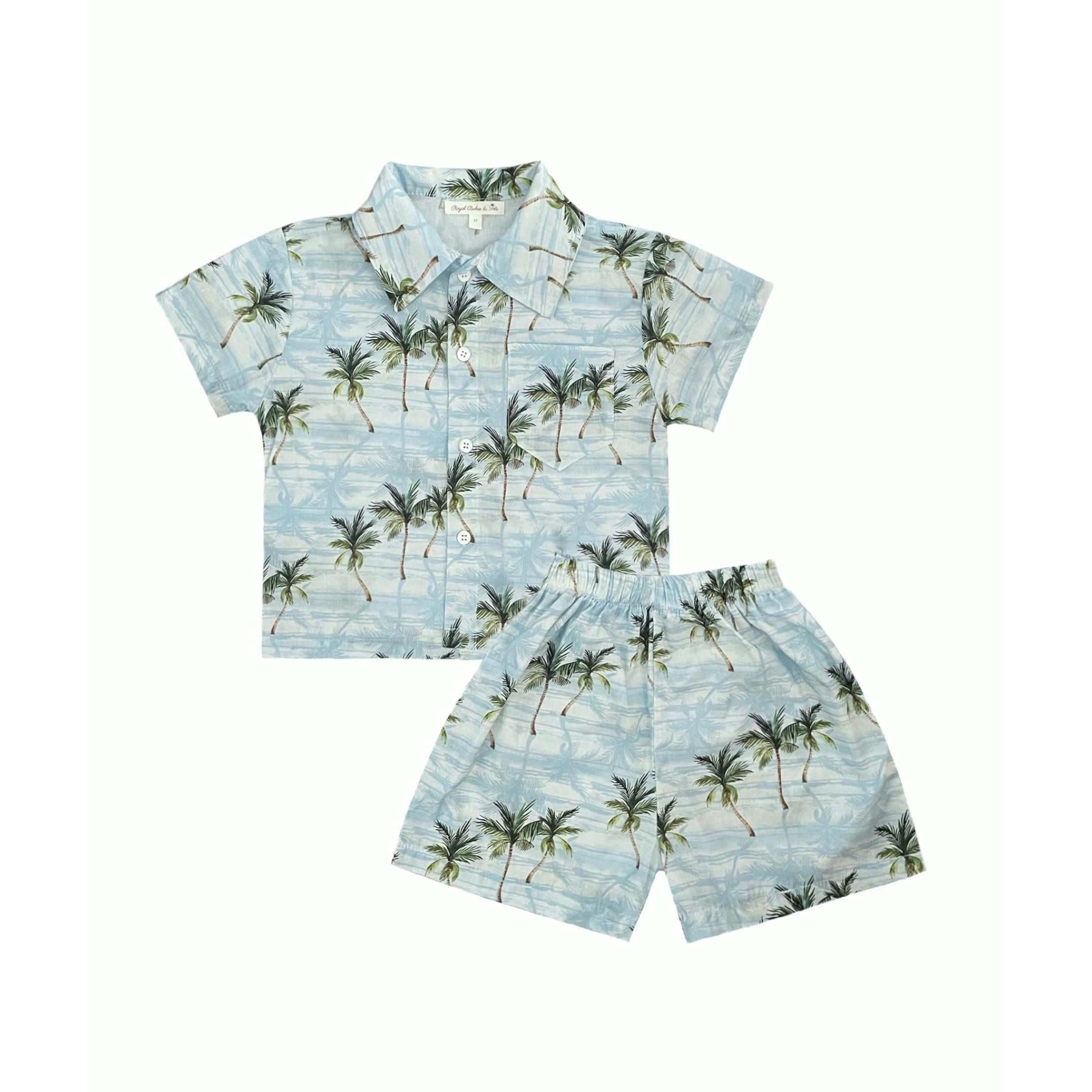 Resorts and Islands Palm Trees Cotton 2pc Summer Set