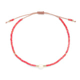 Kids Pink Beaded Pearl Bracelet