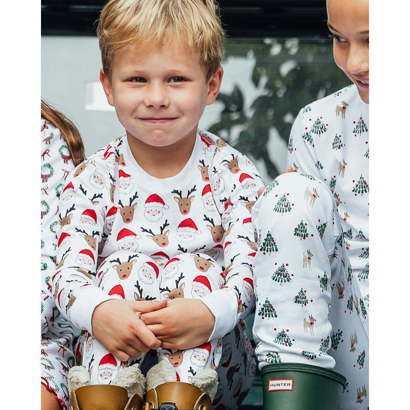 The Organic Long Sleeve Pajama Set [Santas Squad]