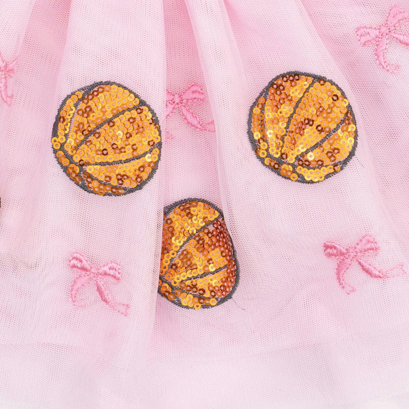 Basketball Pink - Tutu Skirt with Bike Shorts