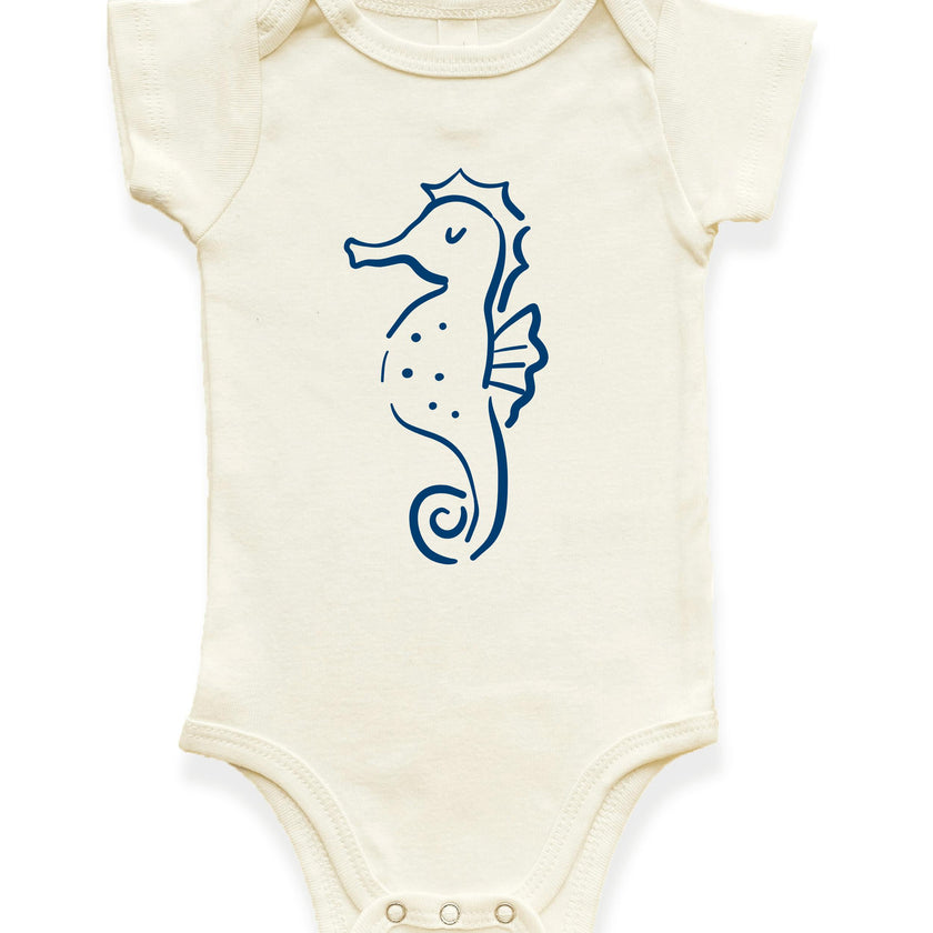 Seahorse Organic Cotton Baby Bodysuit