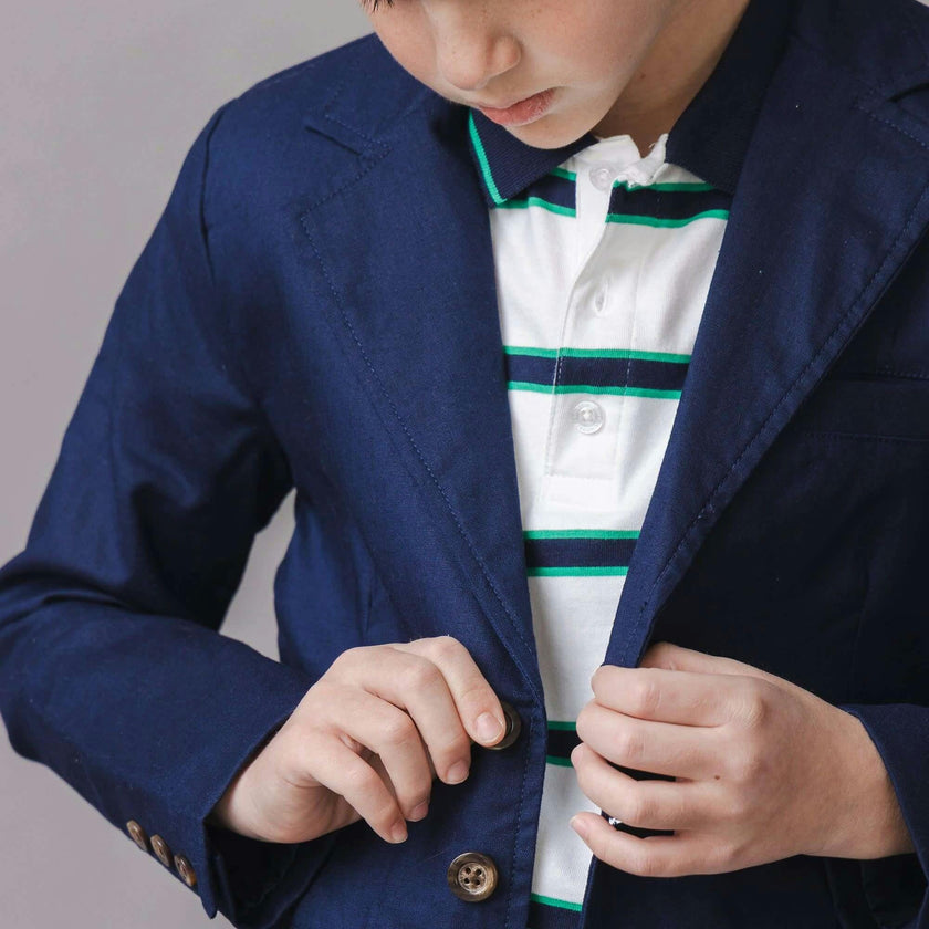 Linen Suit Jacket, Blue