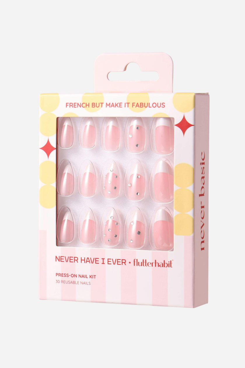 French But Make It Fabulous - Short Almond Press-On Nails