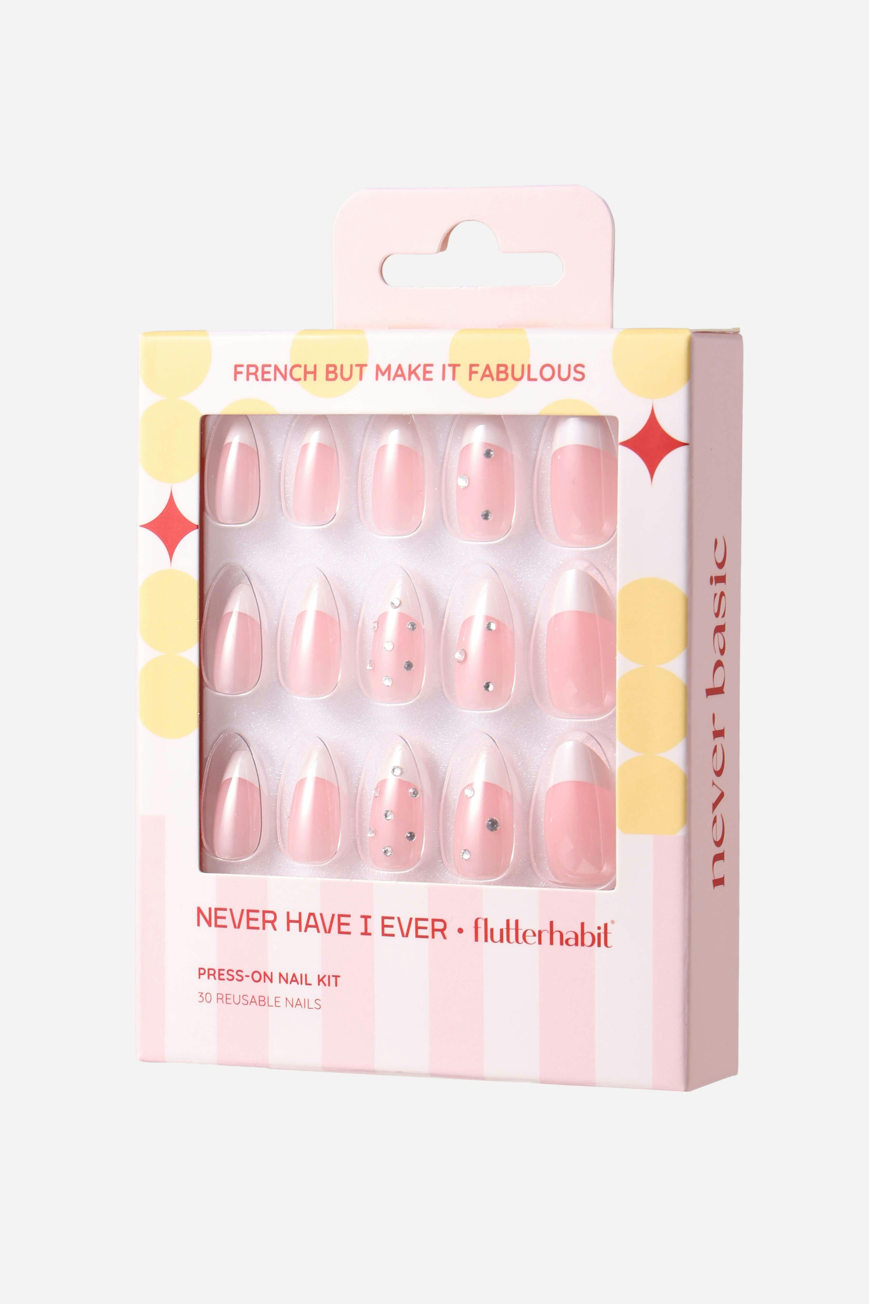 French But Make It Fabulous - Short Almond Press-On Nails