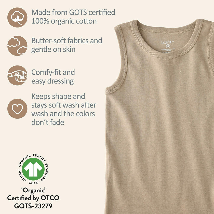 MALONE 5-Pack Toddler Tank Top Undershirts
