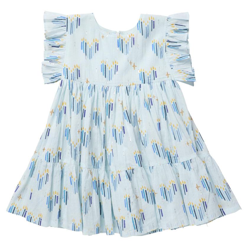 Girls Kit Dress - Menorah Hearts
