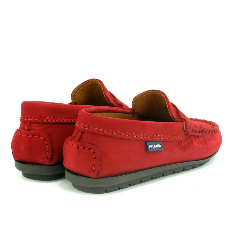 Penny 032 Walker Moccasins, red nubuck leather