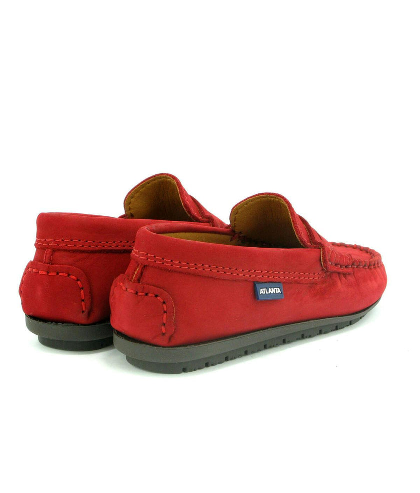 Penny 032 Walker Moccasins, red nubuck leather