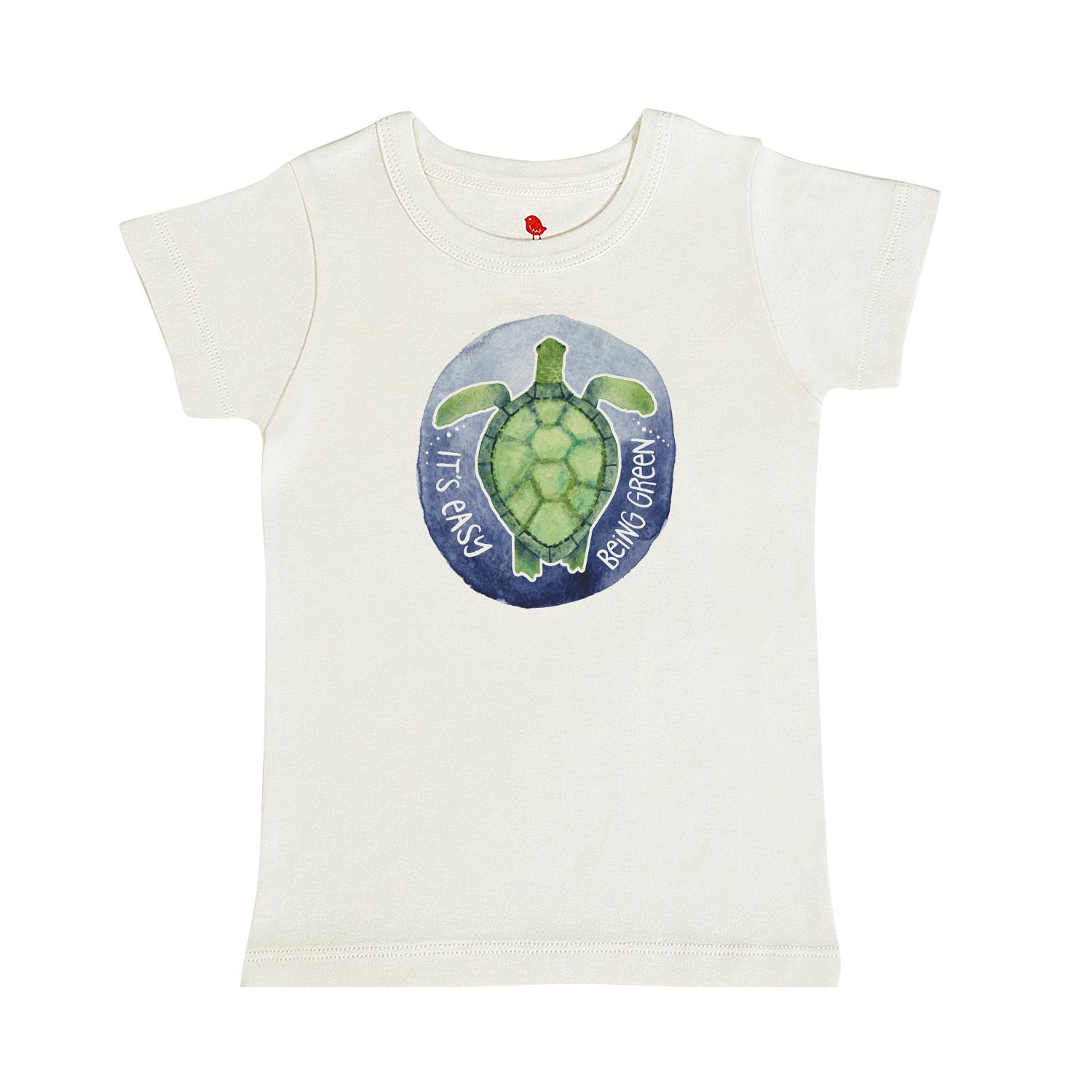 graphic tee | turtle easy green