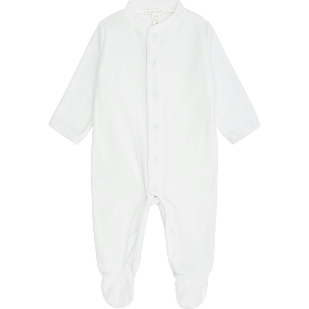 Velour Angel Wing™ Sleepsuit - Blue