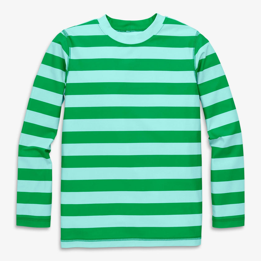 Kids long sleeve rash guard in stripe