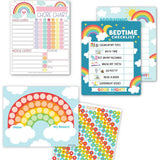 Colorful Kids Reward Sticker Charts & Day-N-Night Routine Charts Bundle