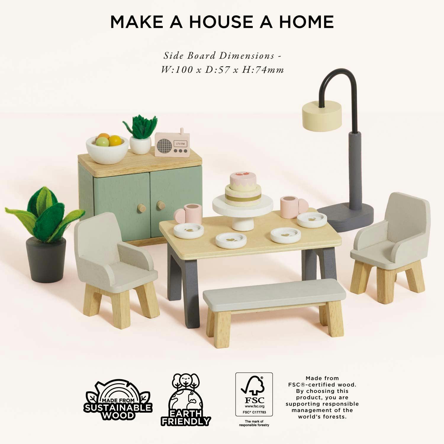 Dolls House Dining Room Furniture Set