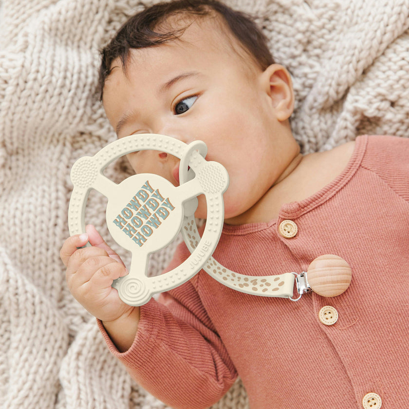 JuJuBe × Studio Oh! Silicone Teether Ring With Detachable Clip