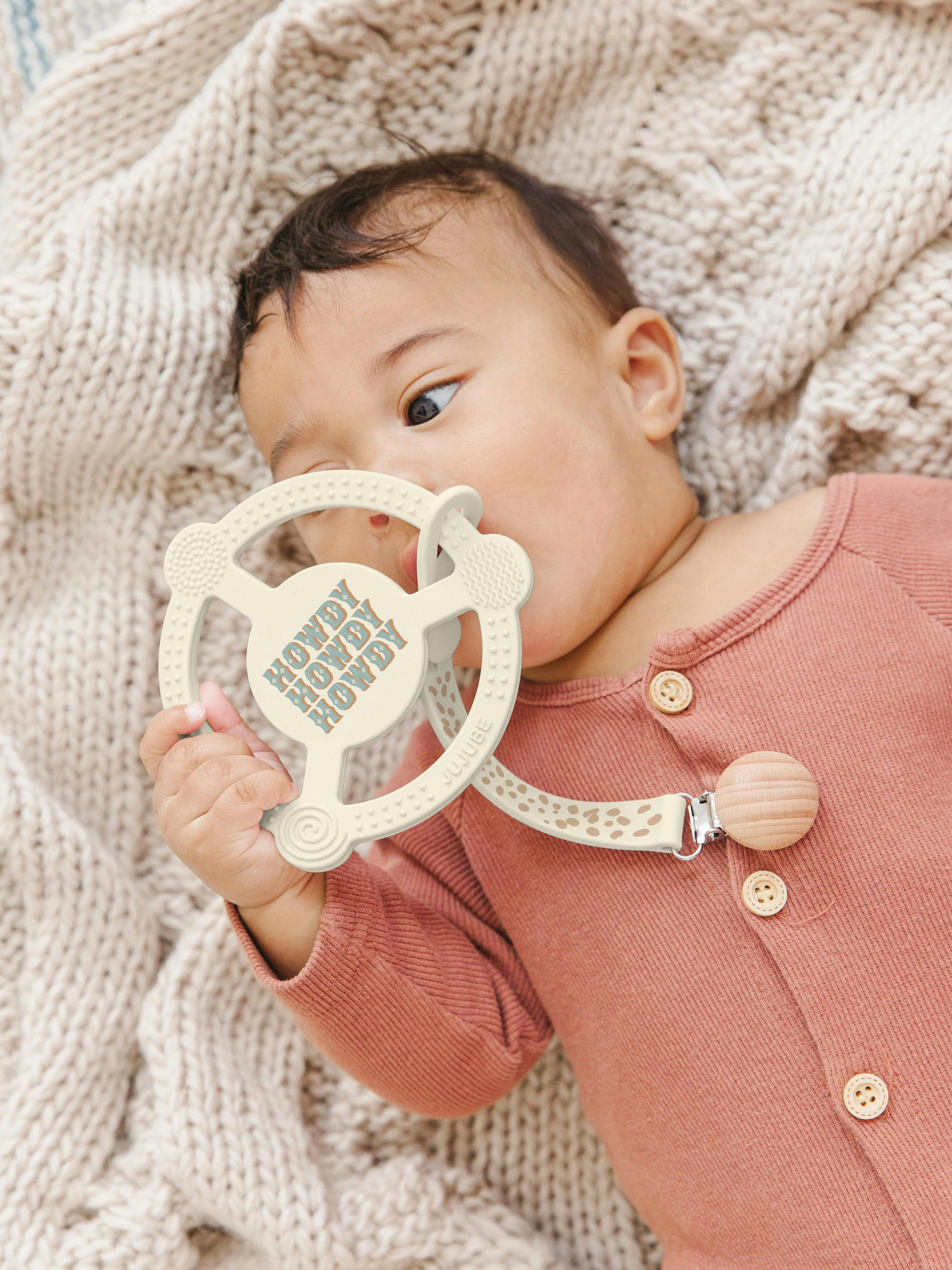 JuJuBe × Studio Oh! Silicone Teether Ring With Detachable Clip