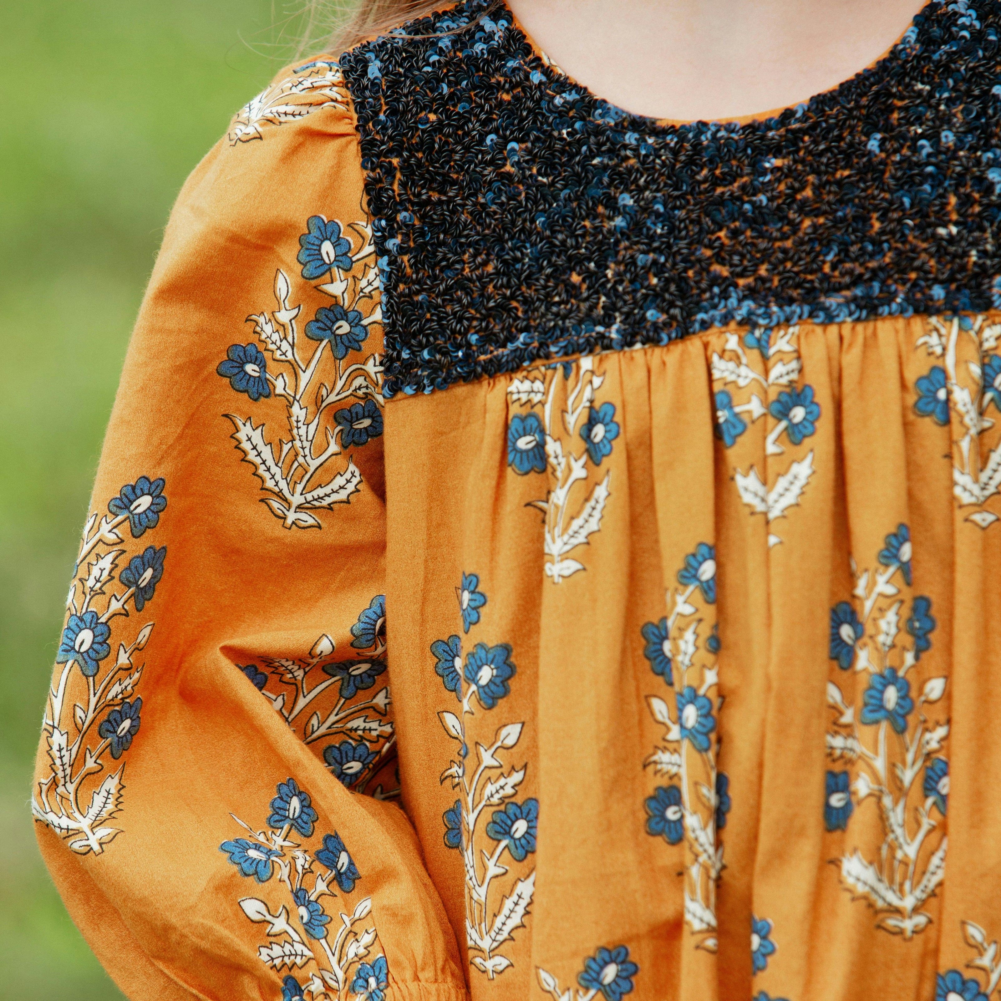 Girls Fiona Dress - Harvest Dewdrop
