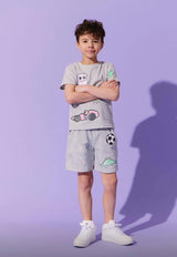 Boys Sticker Short Set