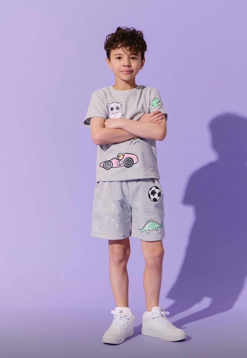 Boys Sticker Short Set