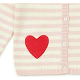 BONTON Madeleine Rose Heart Pocket Cardigan