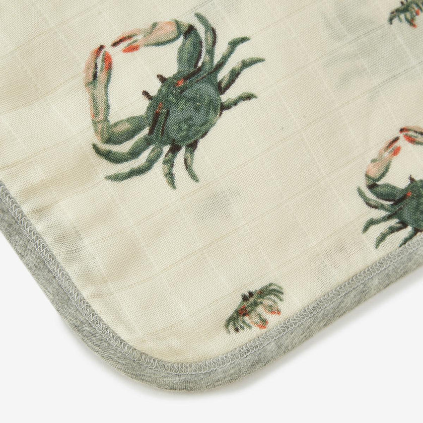Coastal Crab Hooded Swaddle Blanket