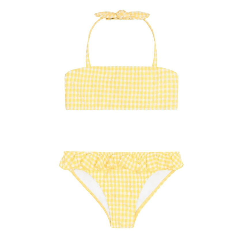 girls soleil gingham halter bikini