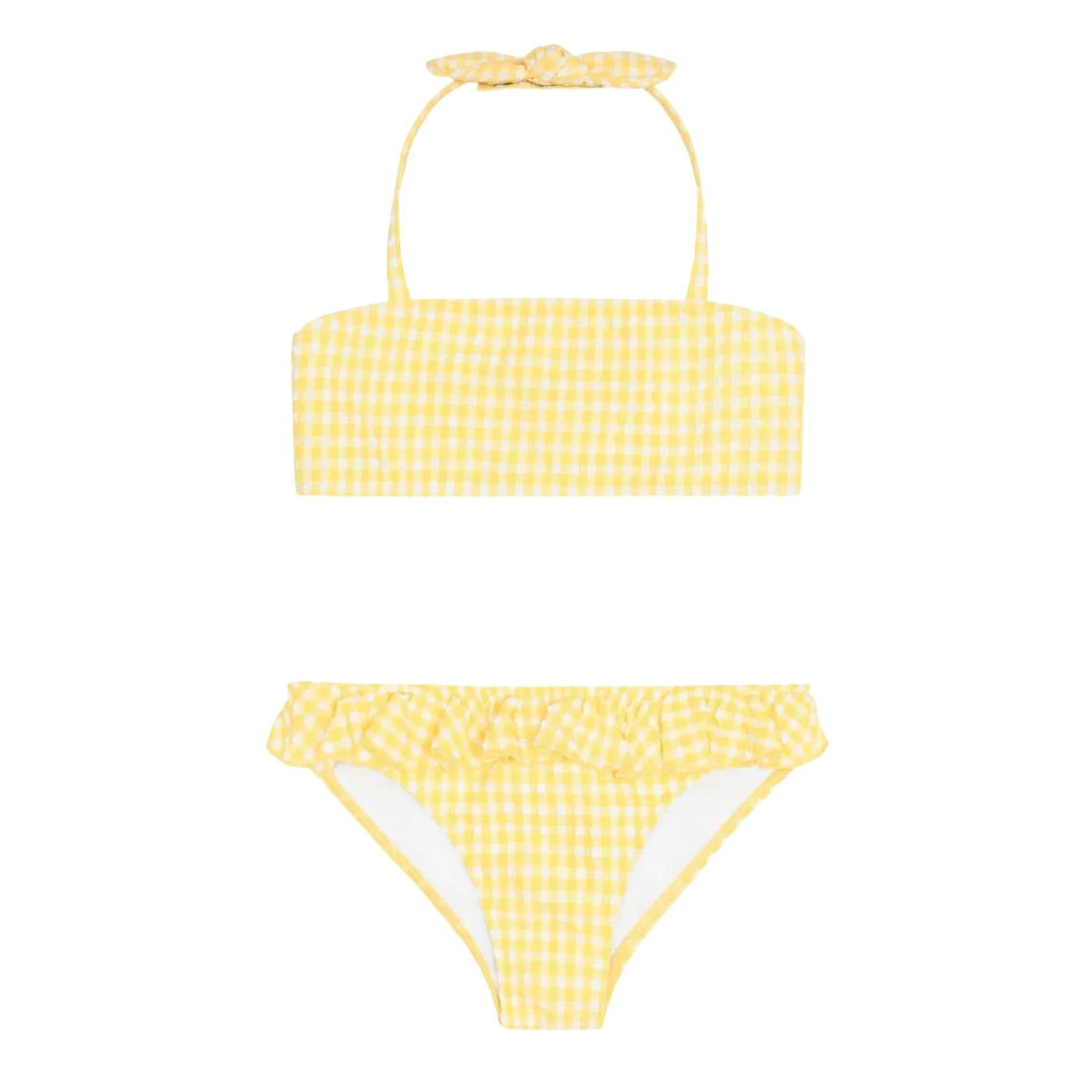 girls soleil gingham halter bikini