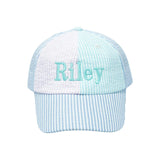 Customizable Seersucker Baseball Hat