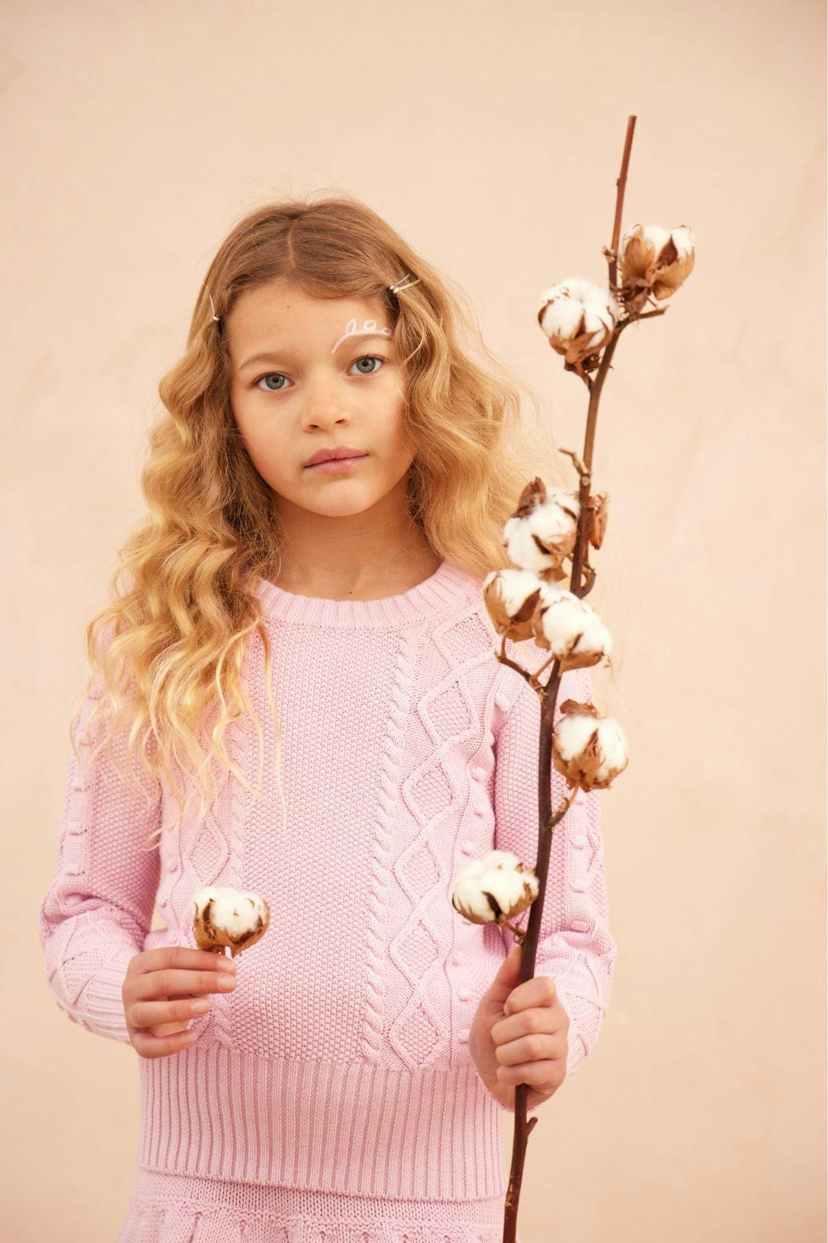 Cable Popcorn Jumper | Bubble Gum