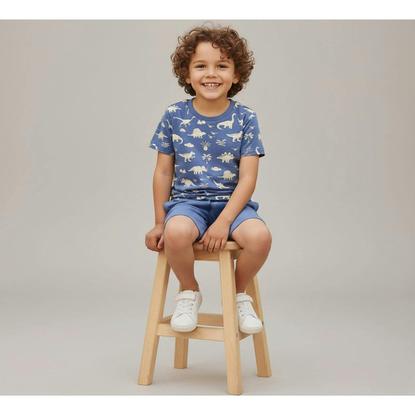 Organic Tee & Shorts Set - Dino