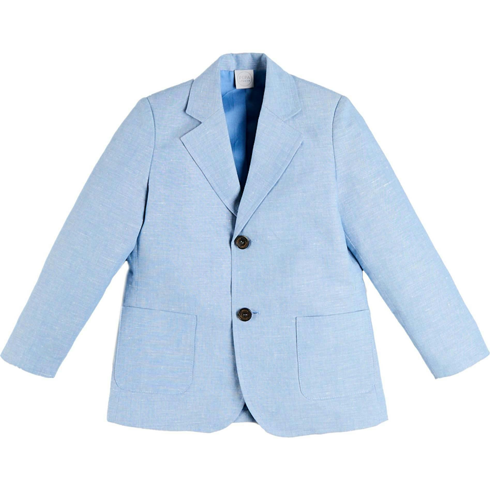 Plain Patch Pocket Blazer in Sky Blue (4- 10yrs)