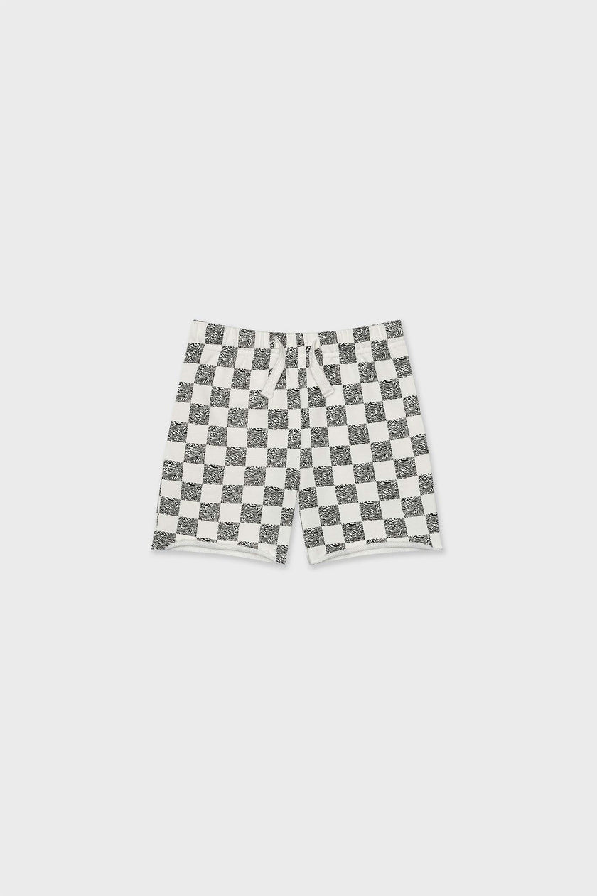 Cotton Sweat Short With Raw Hem
