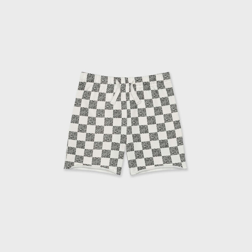 Cotton Sweat Short With Raw Hem