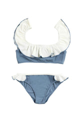 Elisa Bikini Dusty Blue And Ivory