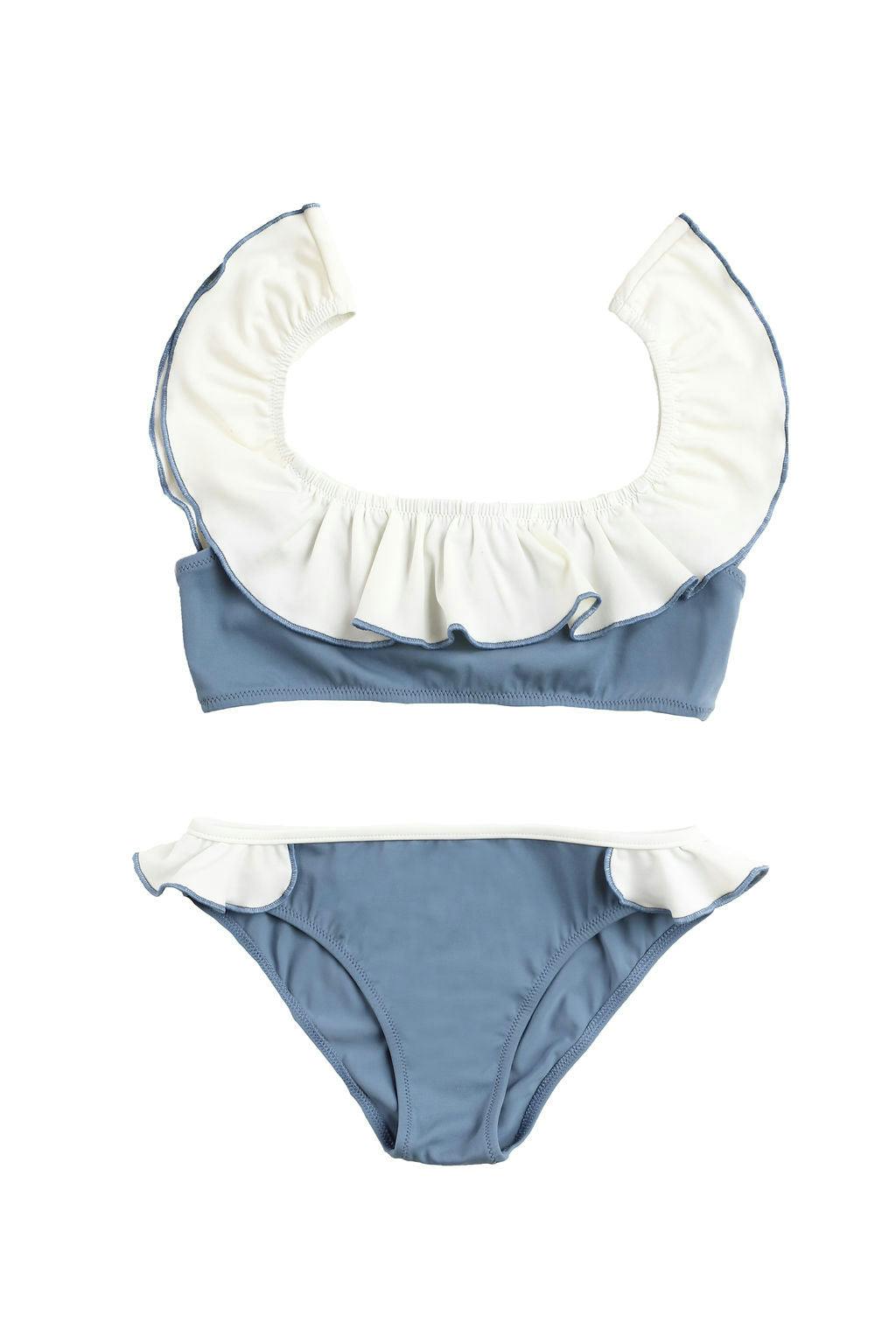 Elisa Bikini Dusty Blue And Ivory