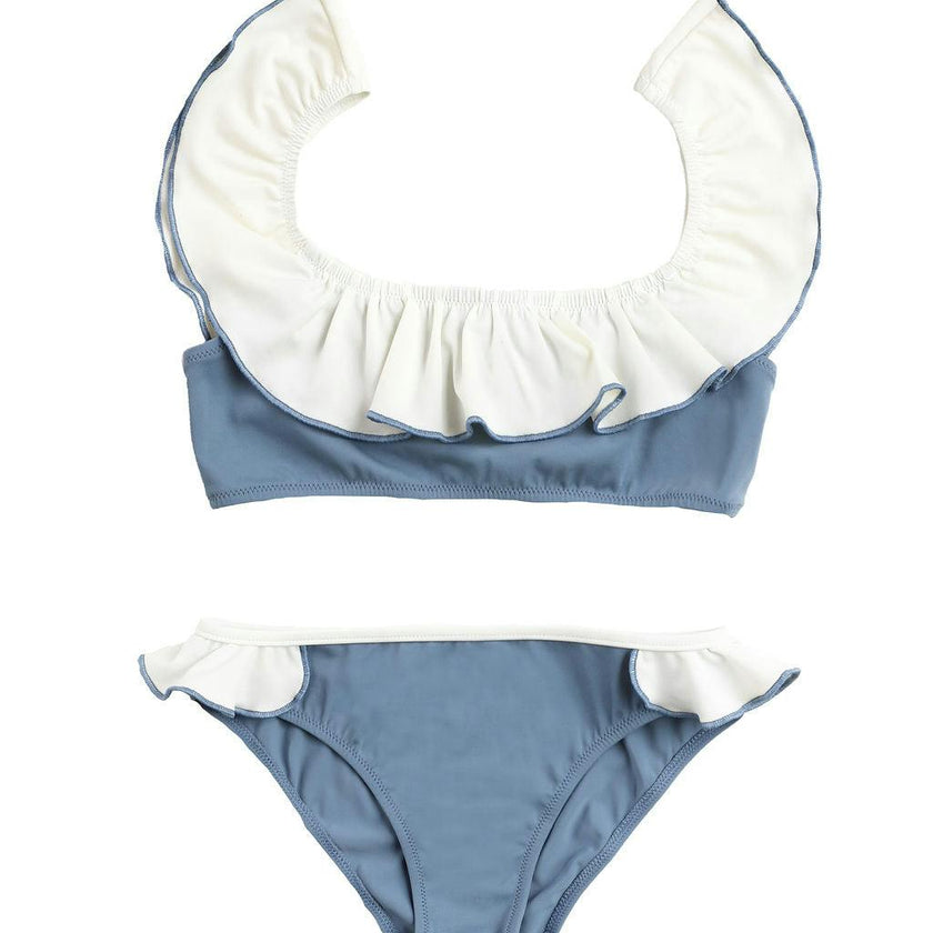 Elisa Bikini Dusty Blue And Ivory