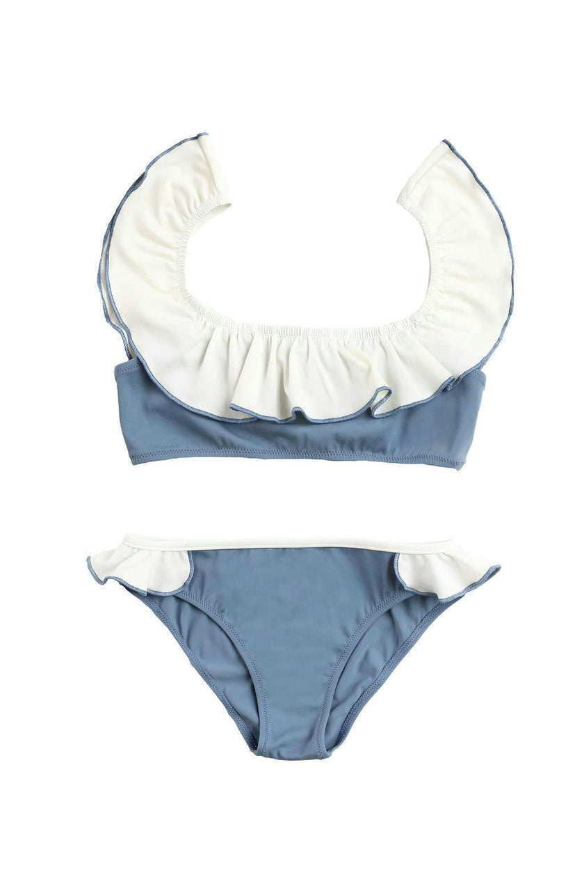 Elisa Bikini Dusty Blue And Ivory