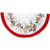 48-Inch Velvet Beaded Embroidered Tree Skirt