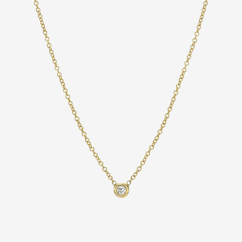 Mini Bezel Diamond Necklace