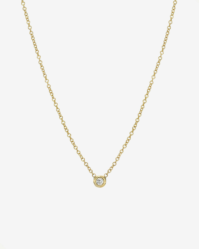 Mini Bezel Diamond Necklace