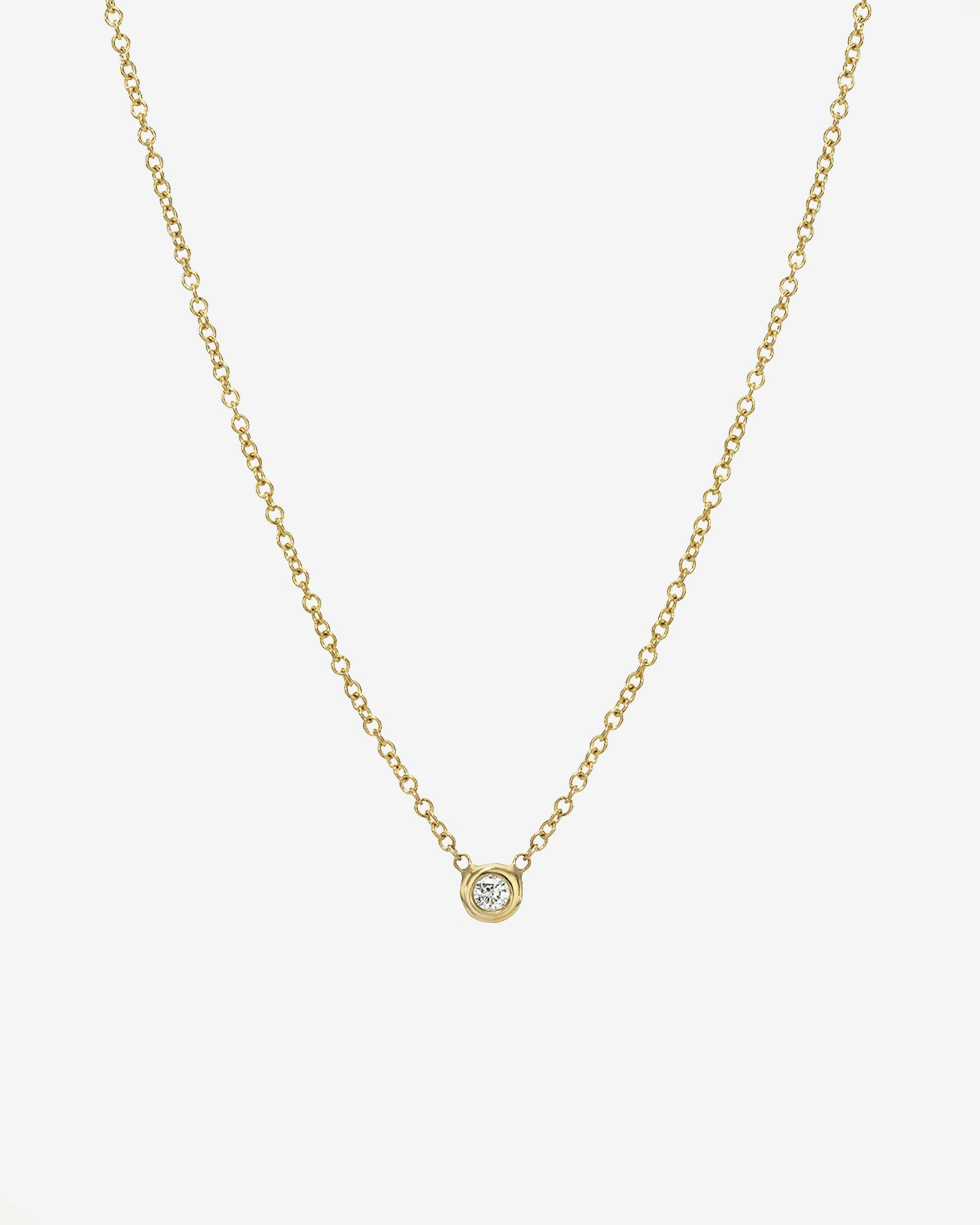 Mini Bezel Diamond Necklace