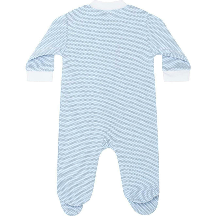 Blue Bubble Zipper Footie
