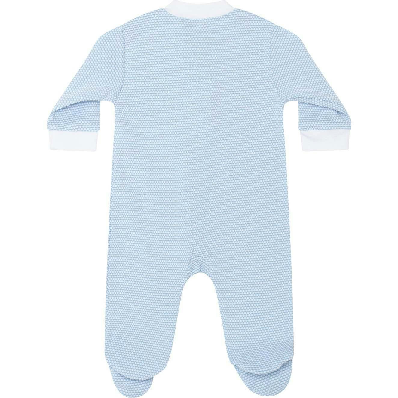 Blue Bubble Zipper Footie