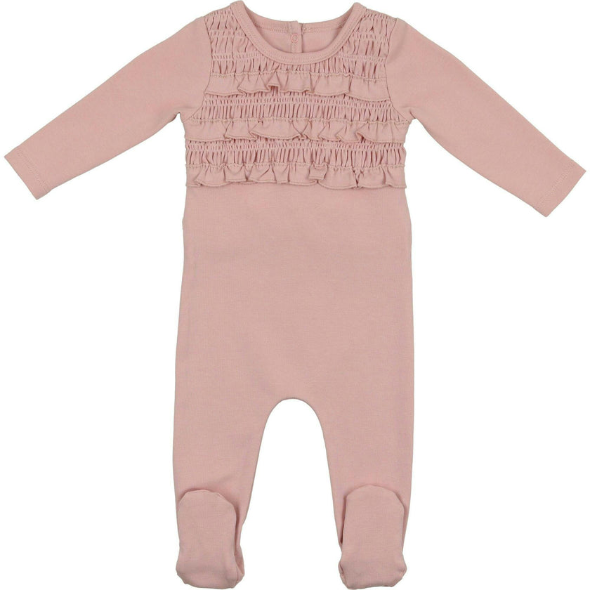 Ruffle Ruched Footie