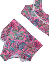 Girls Ruffle Neckline Bikini (Liberty Print)