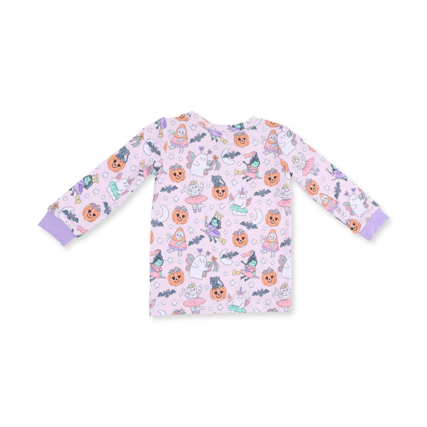 Halloween Monster Dress Up Pink - Long Sleeve Loungewear Set