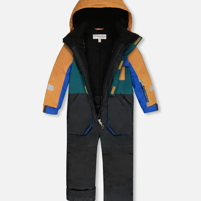 One-Piece Play Snowsuit Colorblocked And