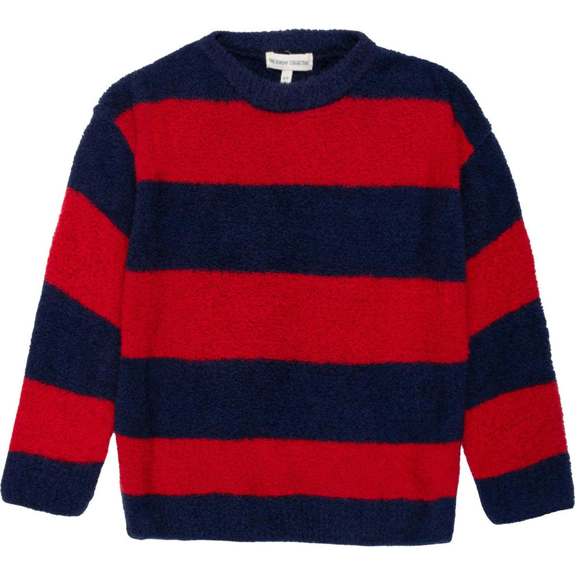 Weekend Sweater in Symphony Stripe, Red