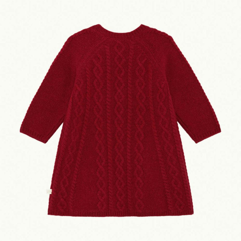 Bowen Cable Knit Dress - Ruby Red